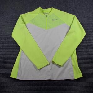 Nike Golf Dri-FIT Tour Performance 1/4-Zip Pullover Women’s L Volt/White